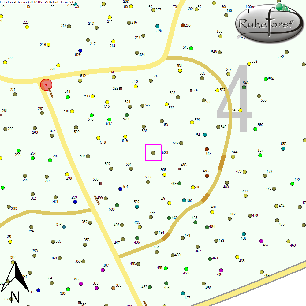 Detailkarte zu Baum 530