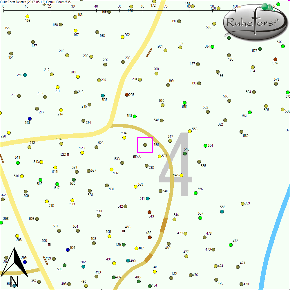 Detailkarte zu Baum 535