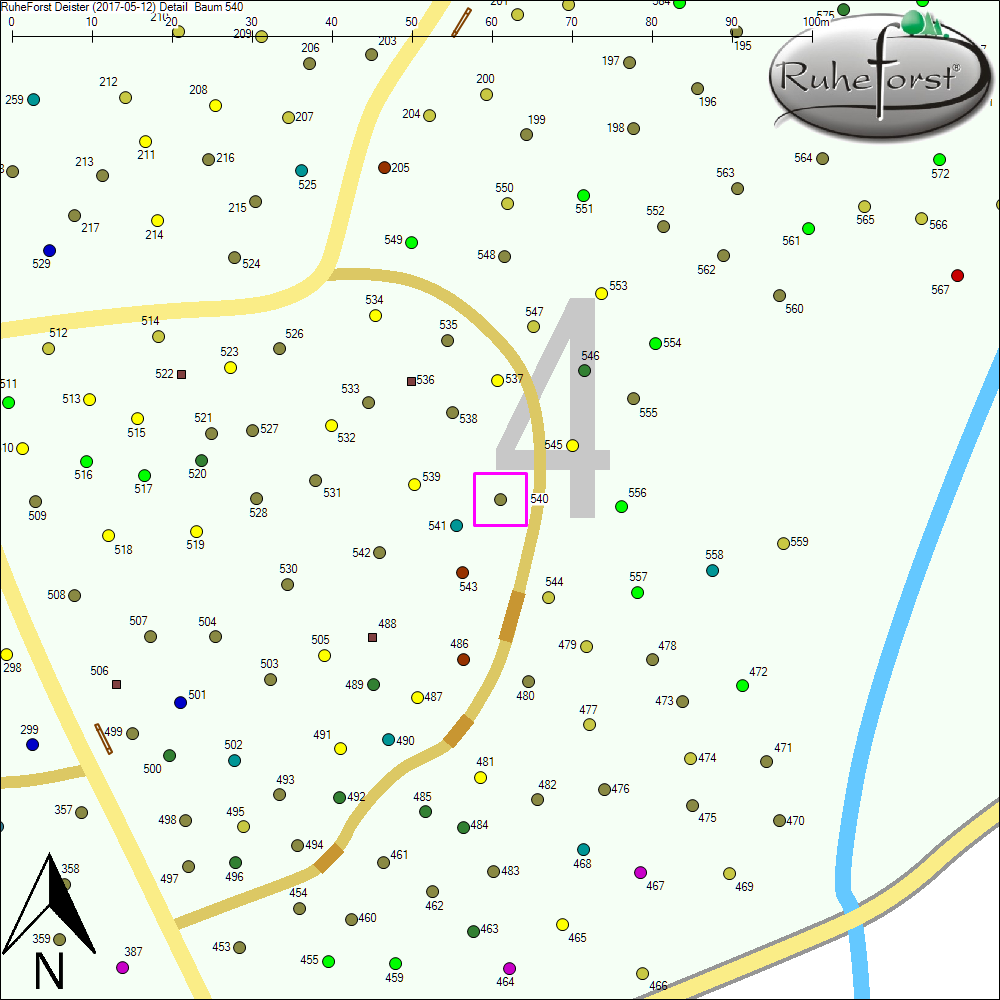 Detailkarte zu Baum 540
