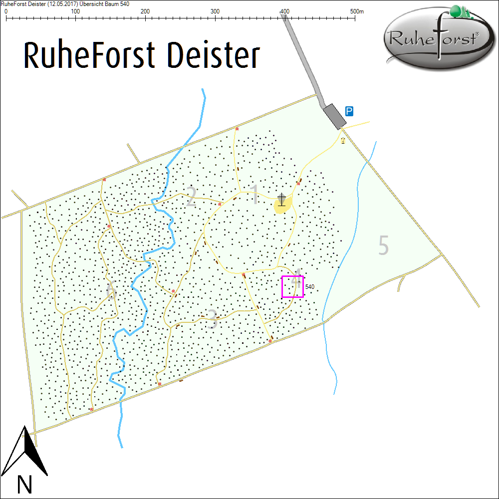 &Uuml;bersichtskarte zu Baum 540