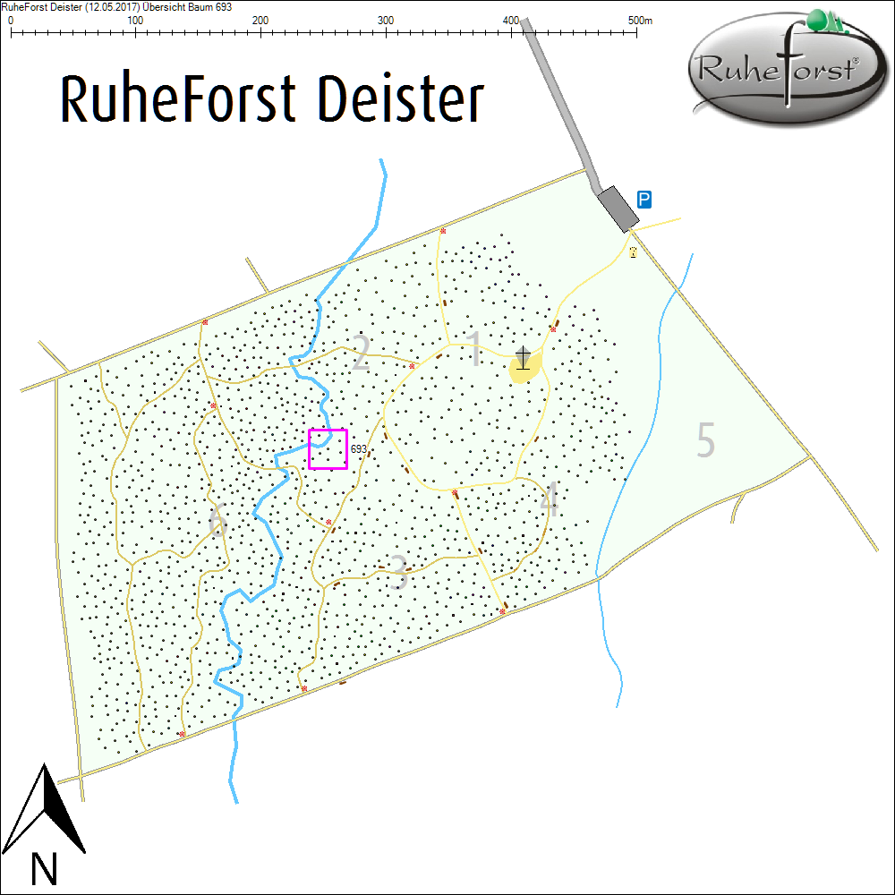 &Uuml;bersichtskarte zu Baum 693