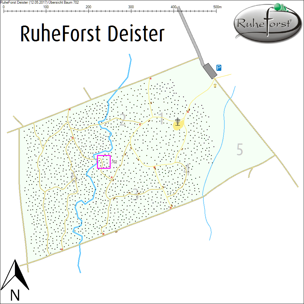 &Uuml;bersichtskarte zu Baum 702