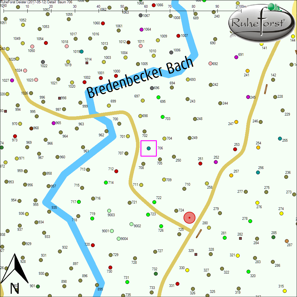 Detailkarte zu Baum 706