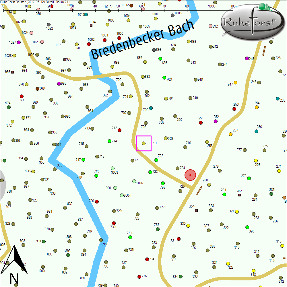 Detailkarte zu Baum 711