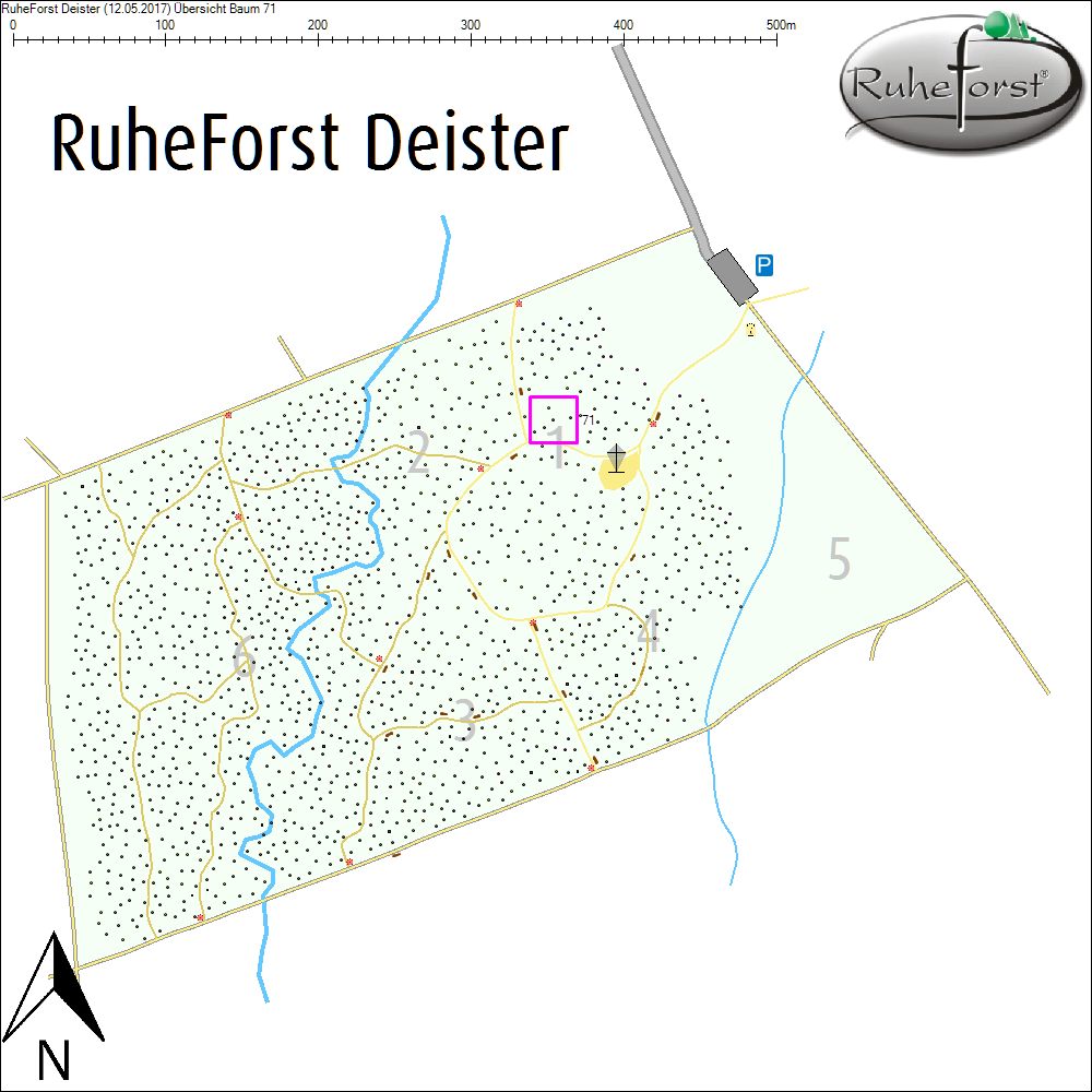 &Uuml;bersichtskarte zu Baum 71
