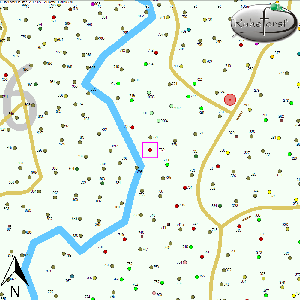 Detailkarte zu Baum 730