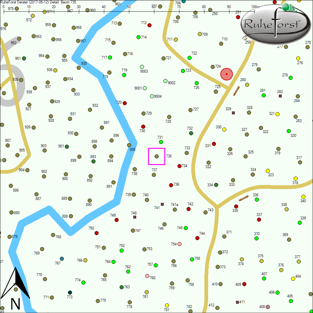 Detailkarte zu Baum 735