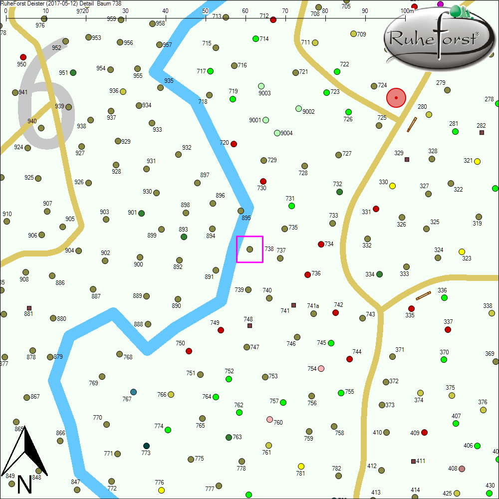 Detailkarte zu Baum 738