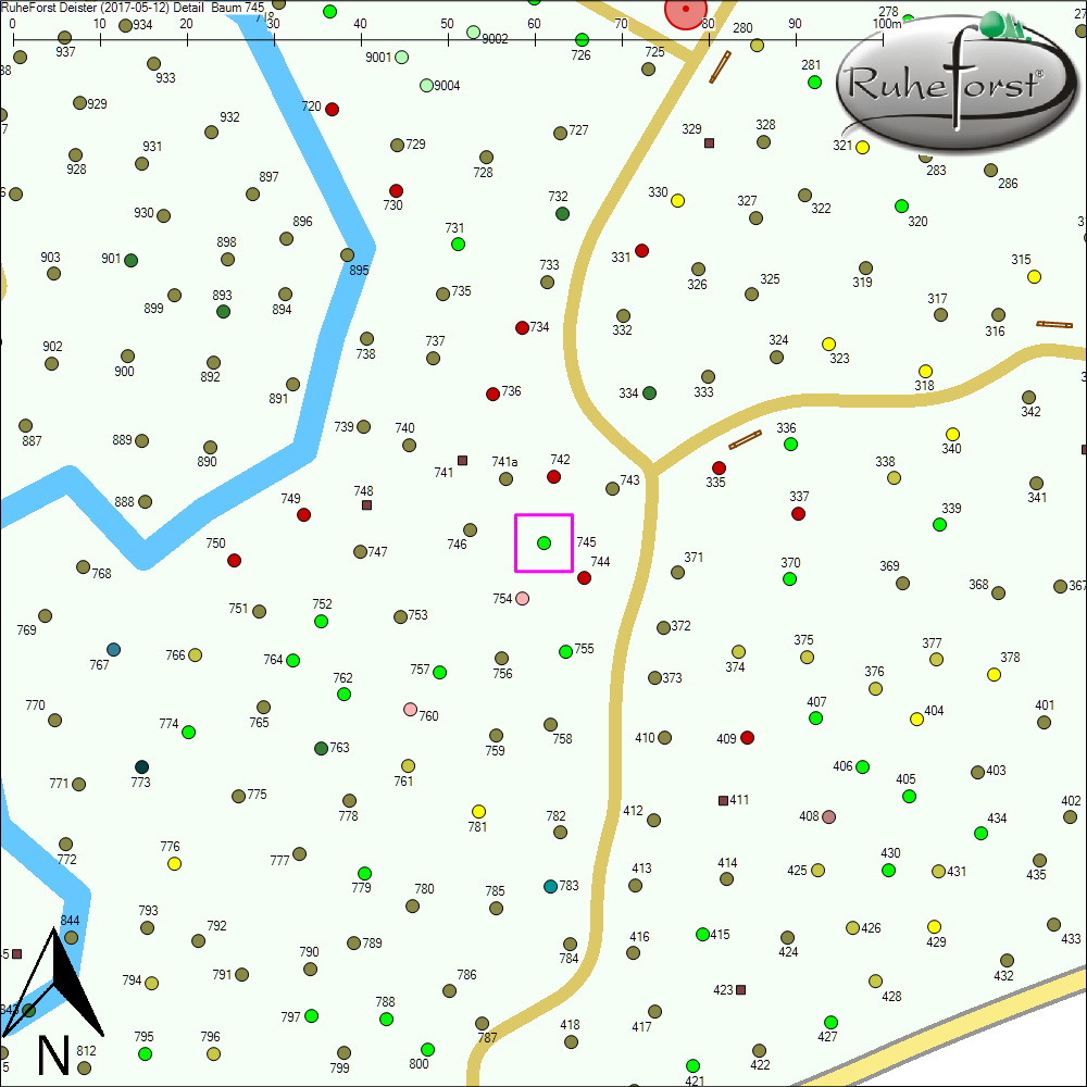 Detailkarte zu Baum 745