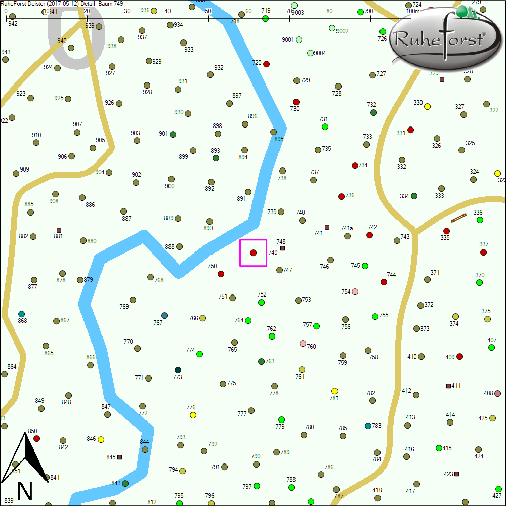 Detailkarte zu Baum 749