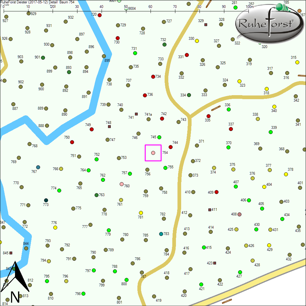 Detailkarte zu Baum 754