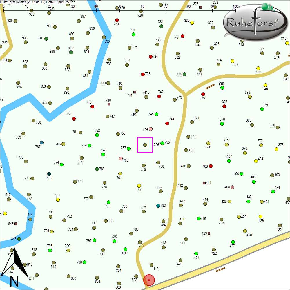 Detailkarte zu Baum 756