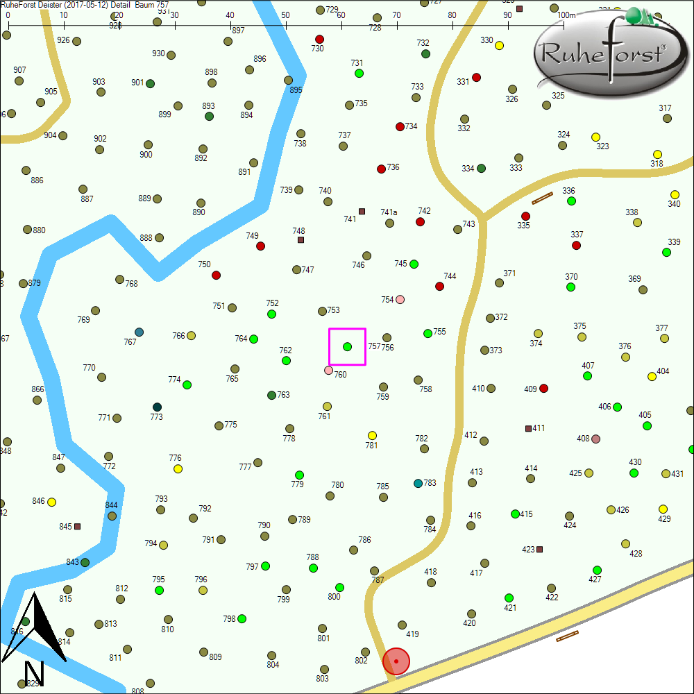 Detailkarte zu Baum 757
