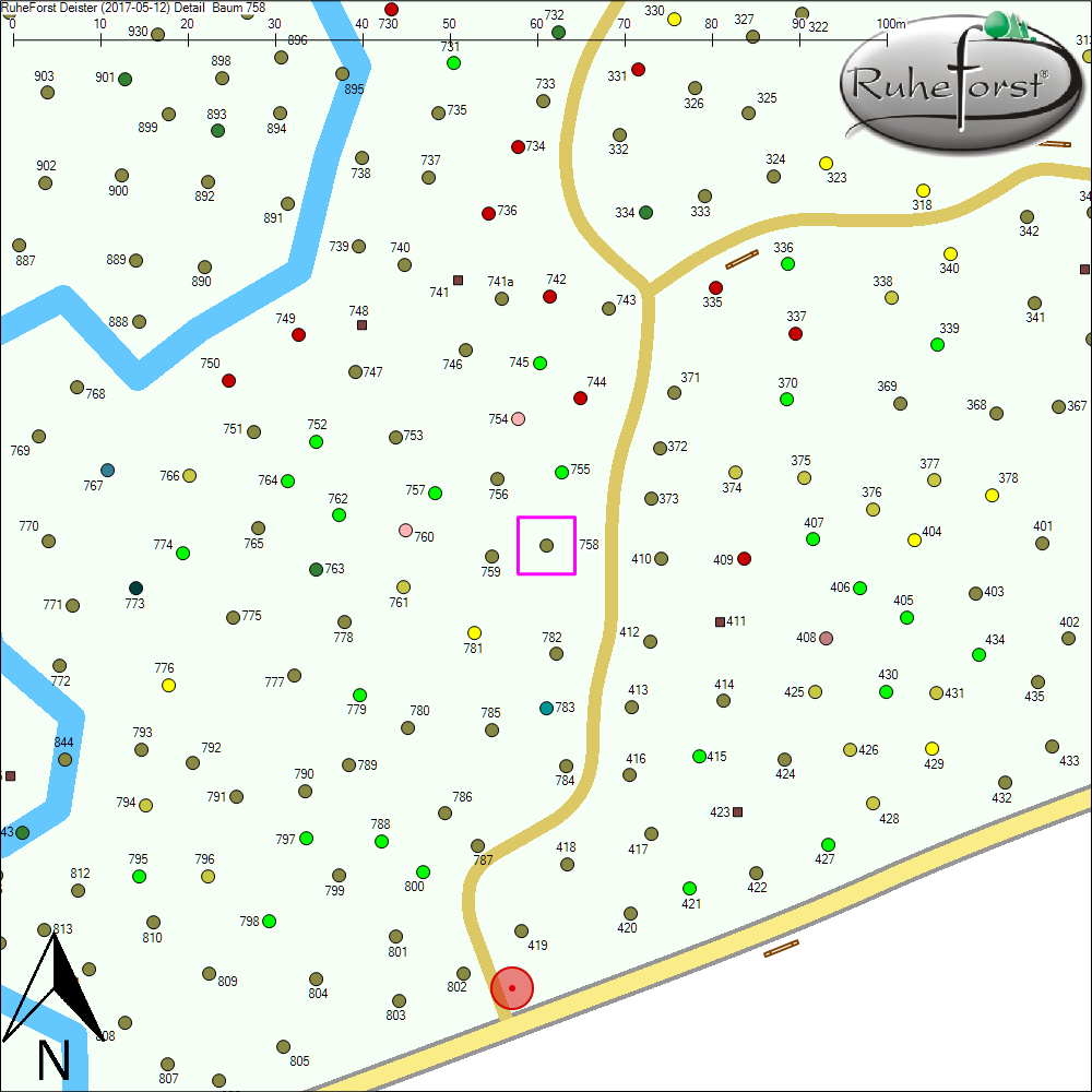 Detailkarte zu Baum 758
