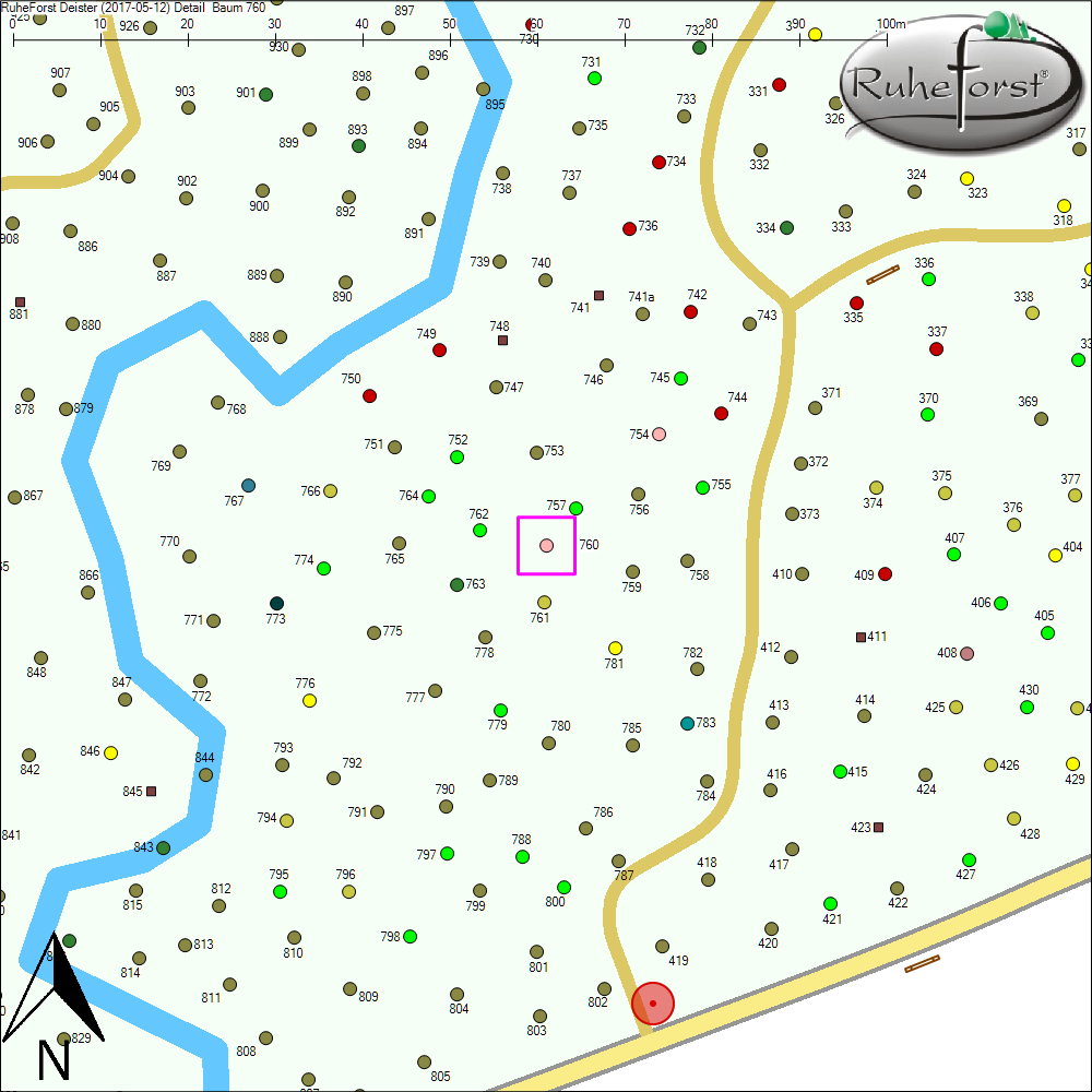 Detailkarte zu Baum 760