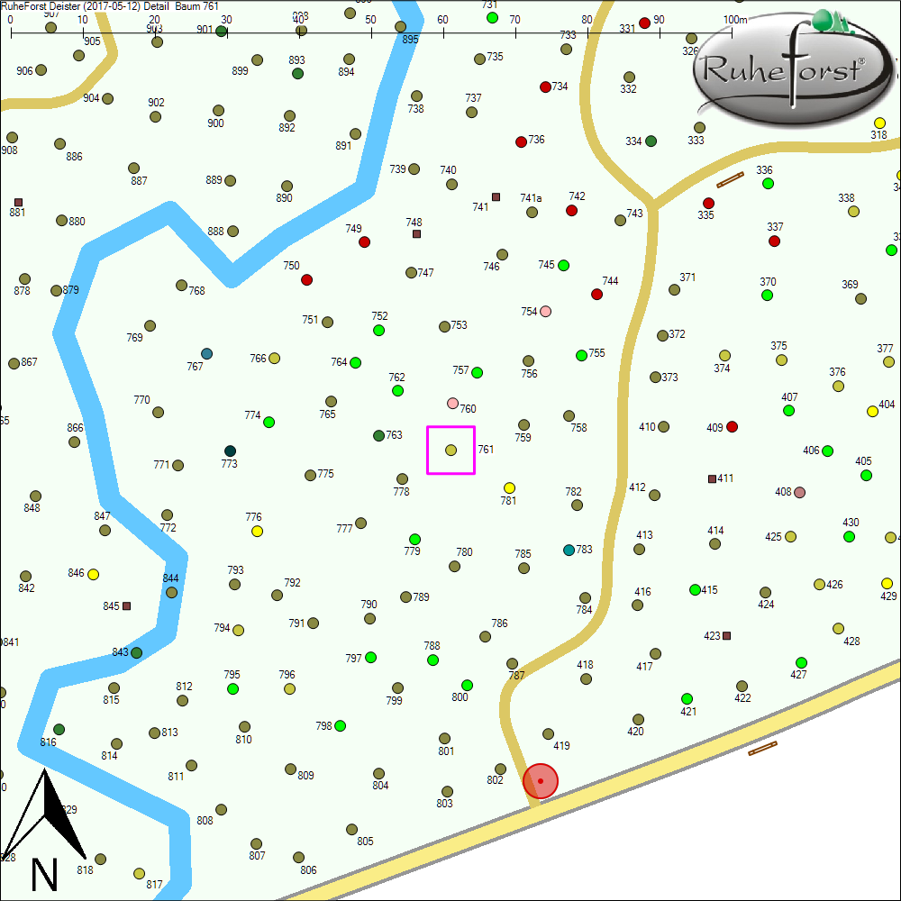 Detailkarte zu Baum 761