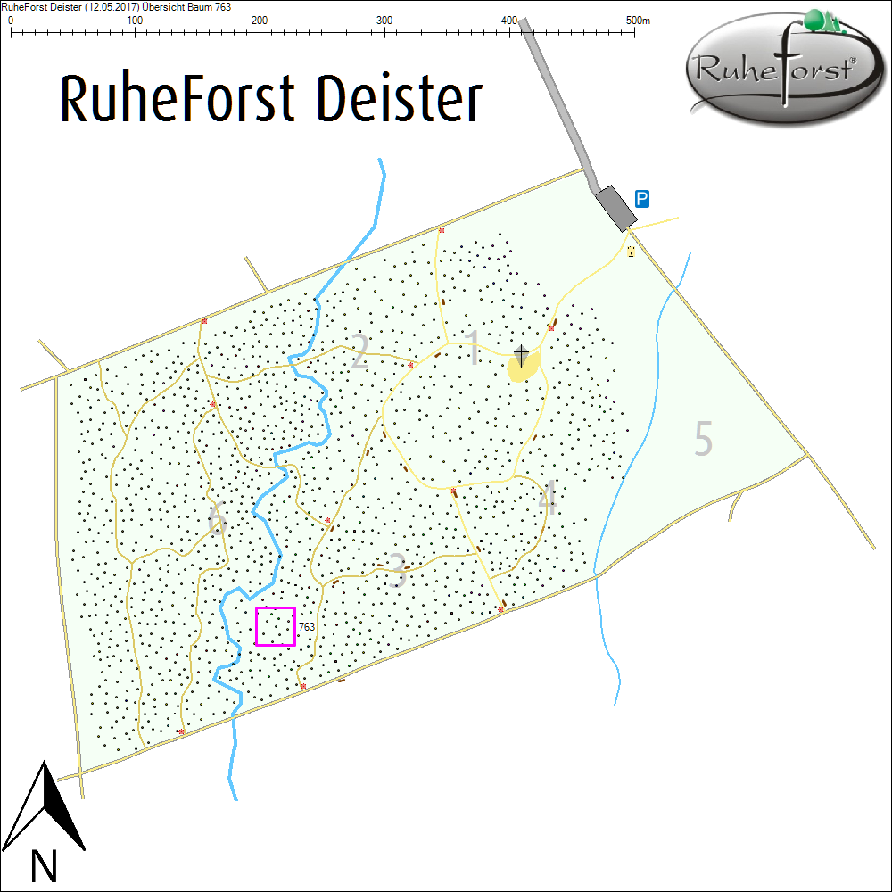 &Uuml;bersichtskarte zu Baum 763
