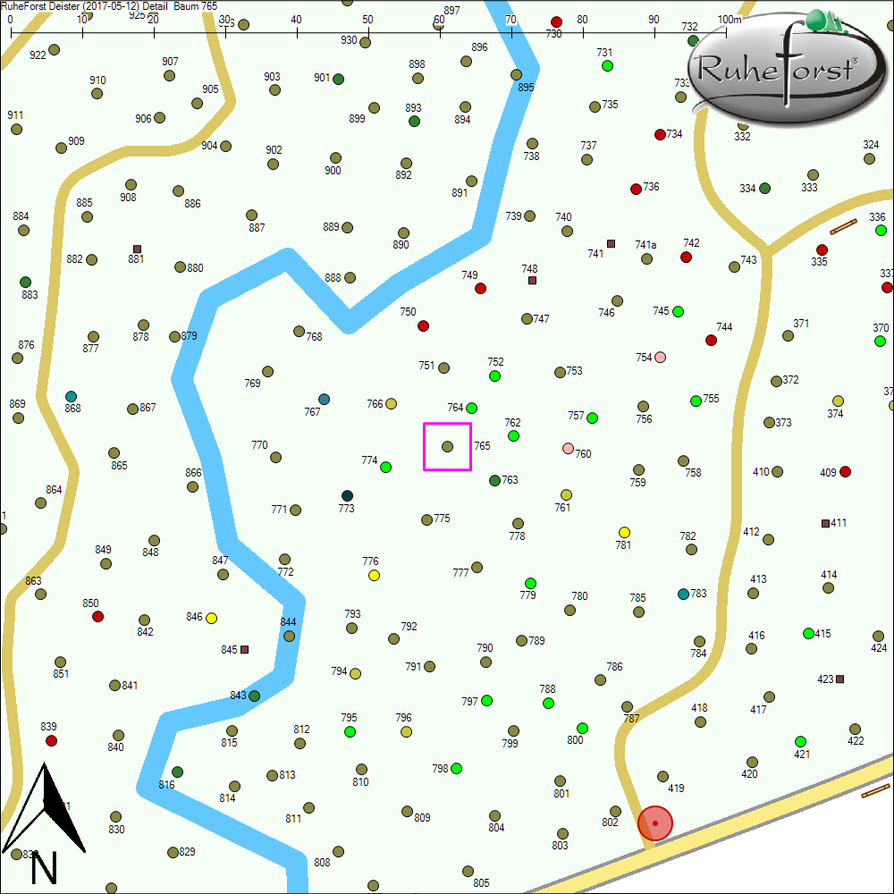 Detailkarte zu Baum 765