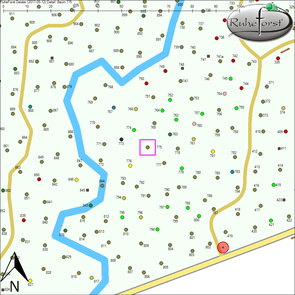 Detailkarte zu Baum 775