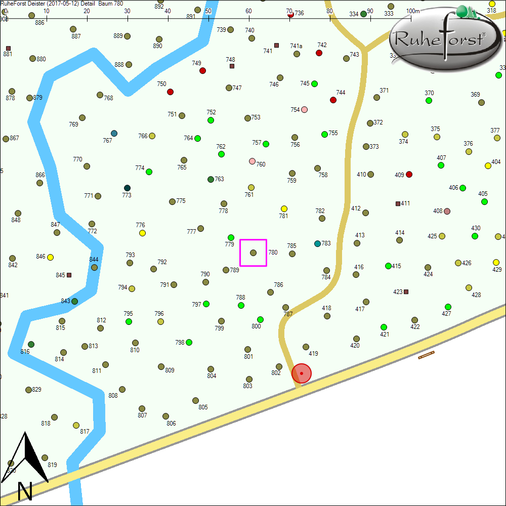 Detailkarte zu Baum 780