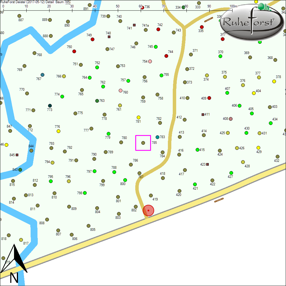 Detailkarte zu Baum 785