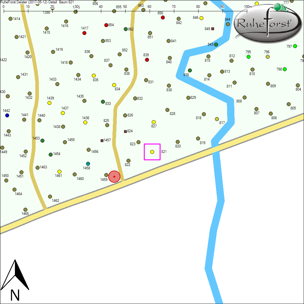 Detailkarte zu Baum 821