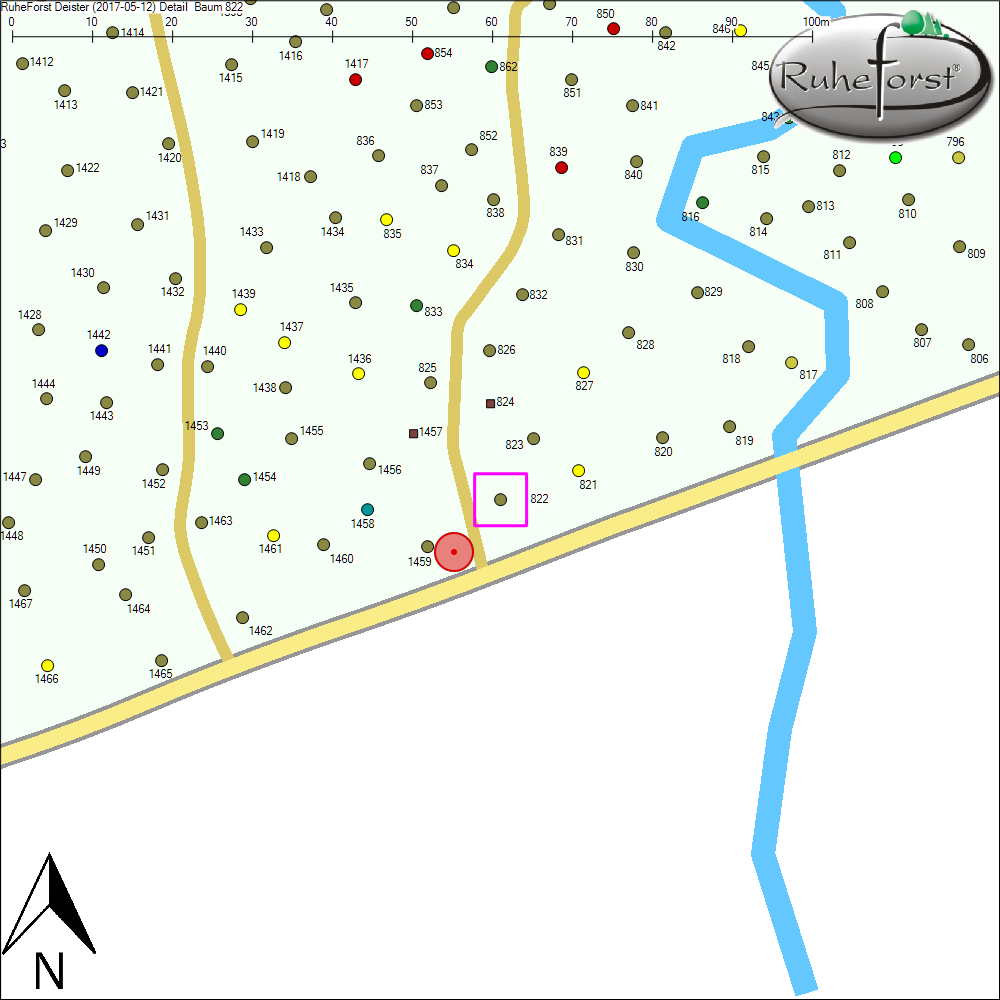 Detailkarte zu Baum 822