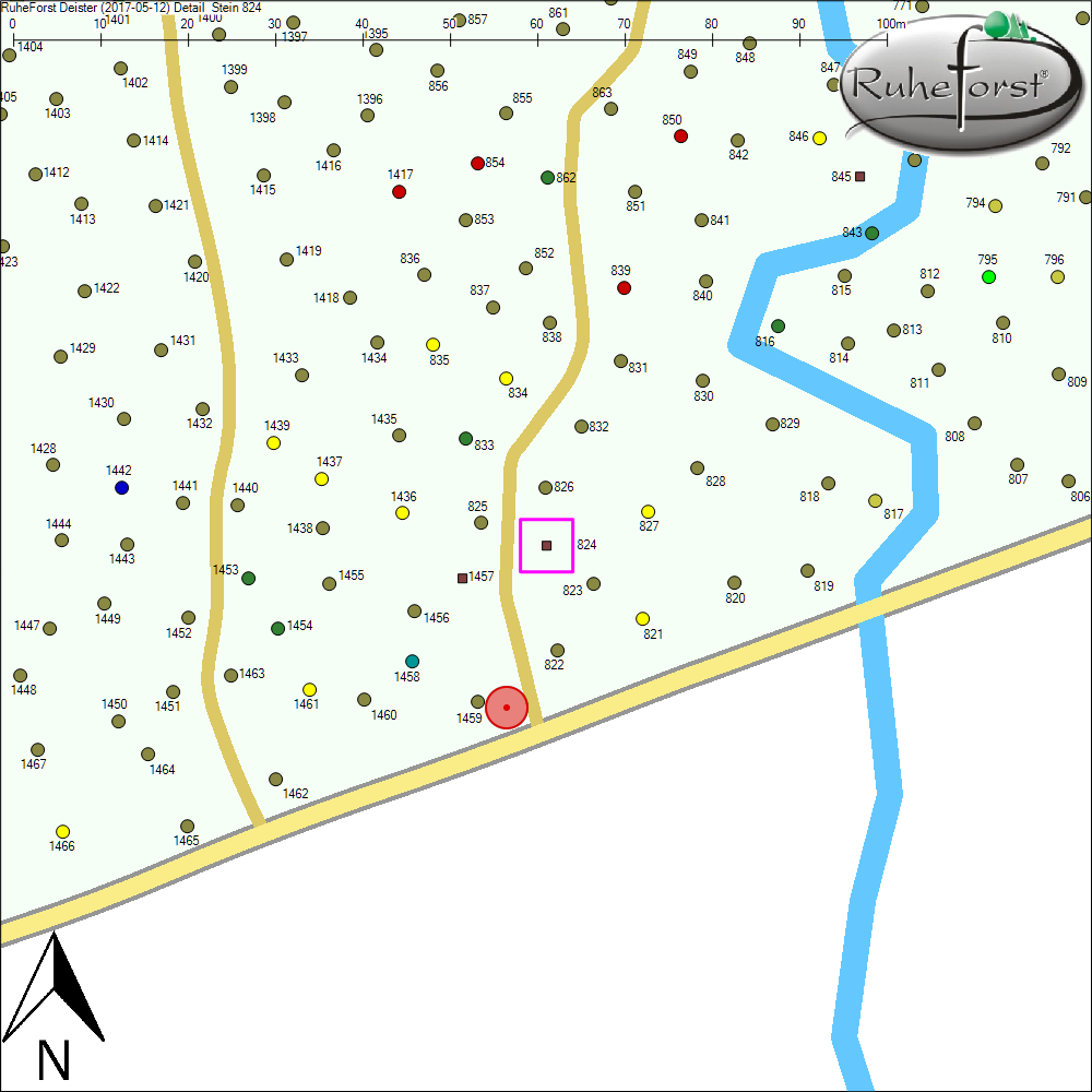 Detailkarte zu Stein 824