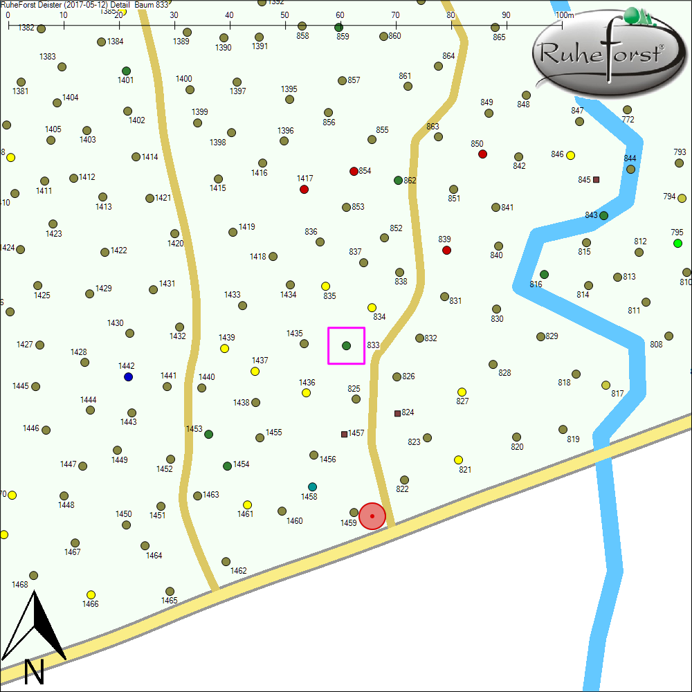 Detailkarte zu Baum 833