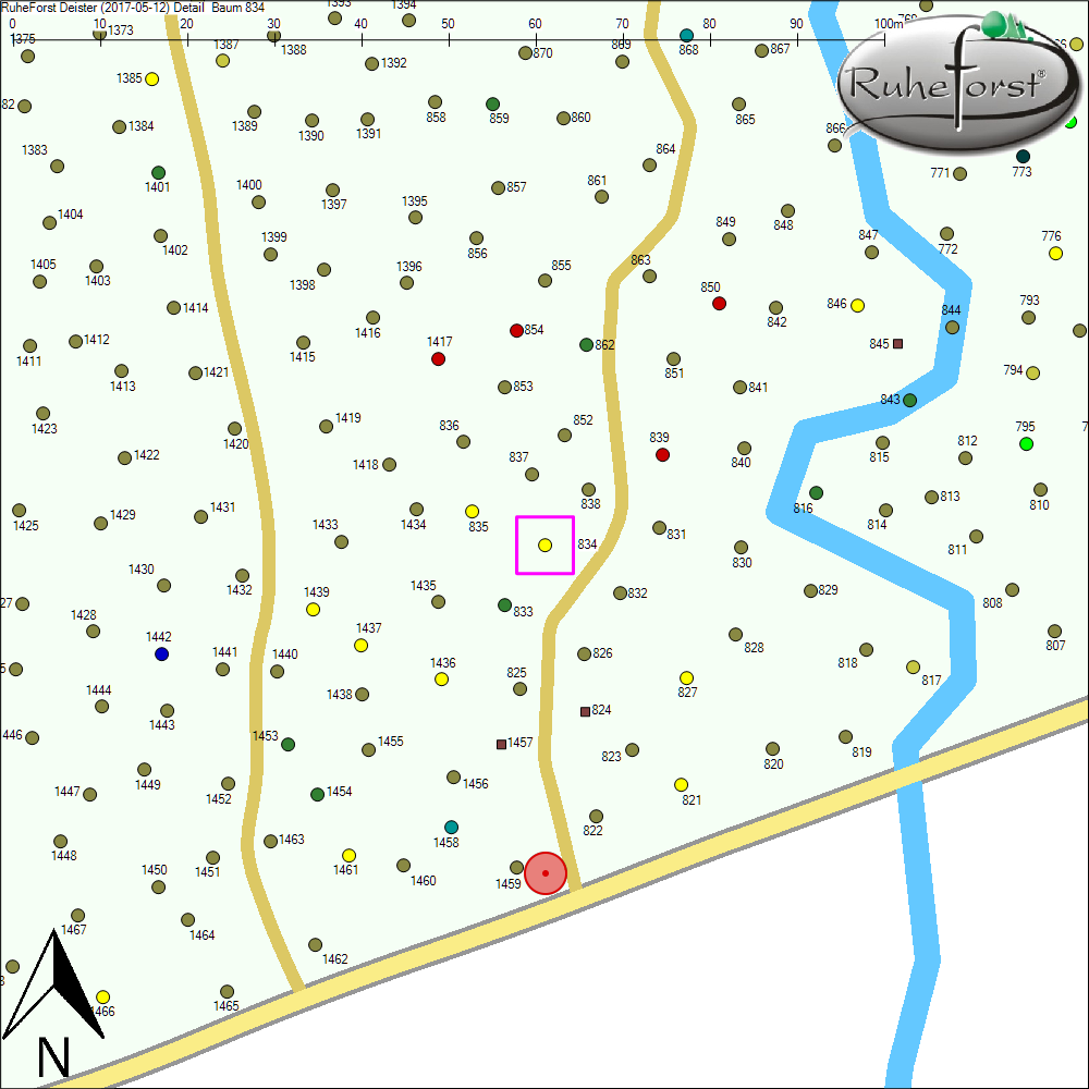 Detailkarte zu Baum 834