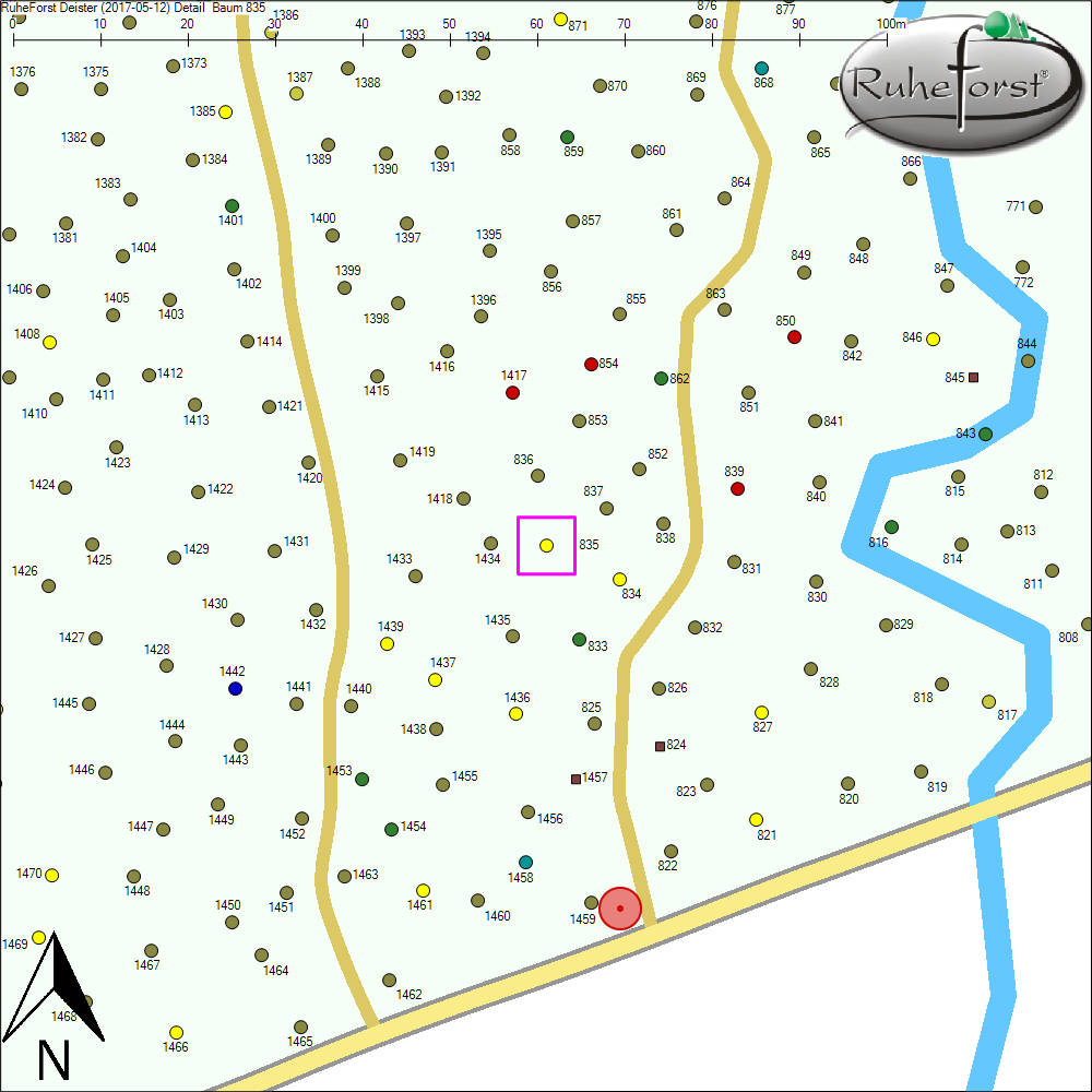 Detailkarte zu Baum 835