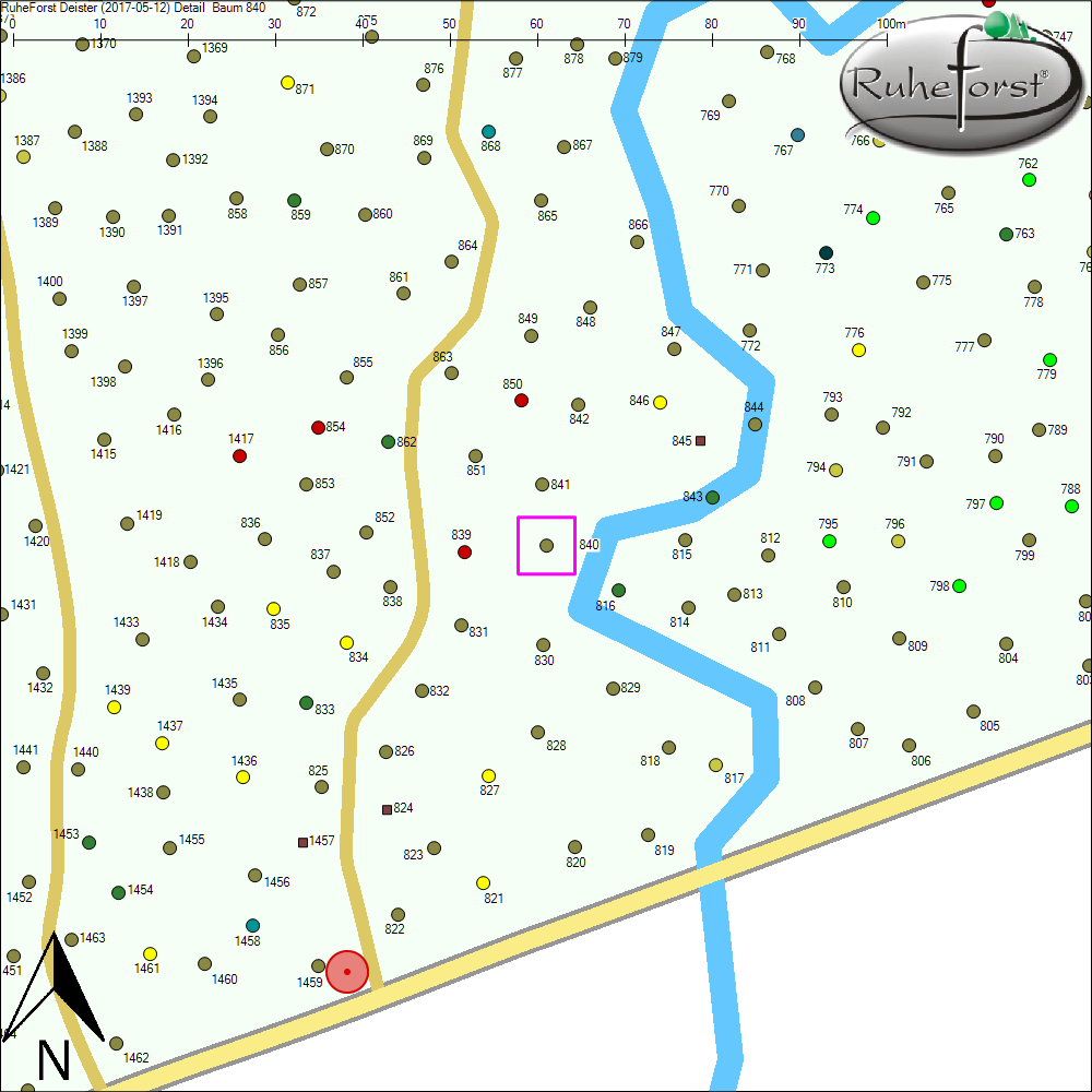 Detailkarte zu Baum 840