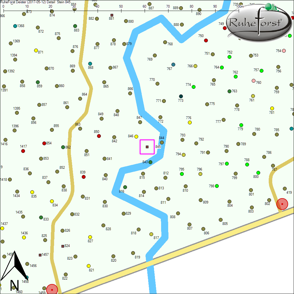 Detailkarte zu Stein 845