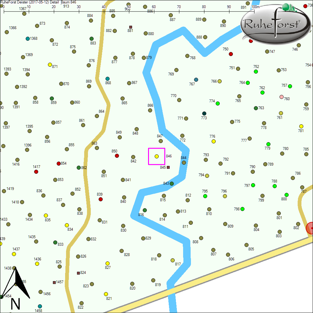 Detailkarte zu Baum 846