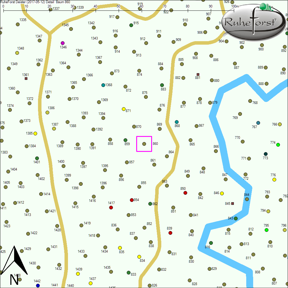 Detailkarte zu Baum 860