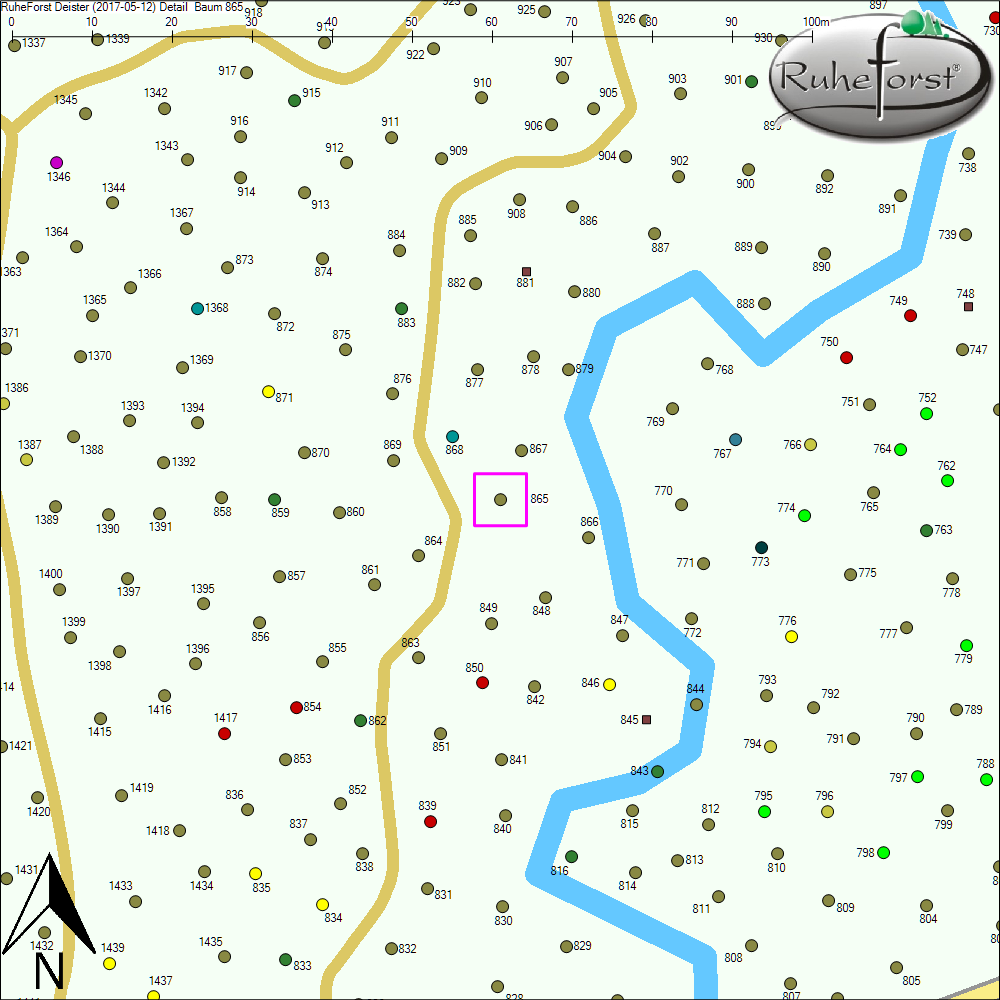 Detailkarte zu Baum 865