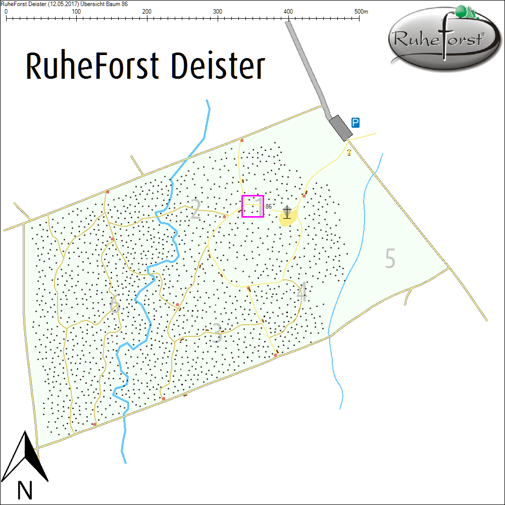 &Uuml;bersichtskarte zu Baum 86