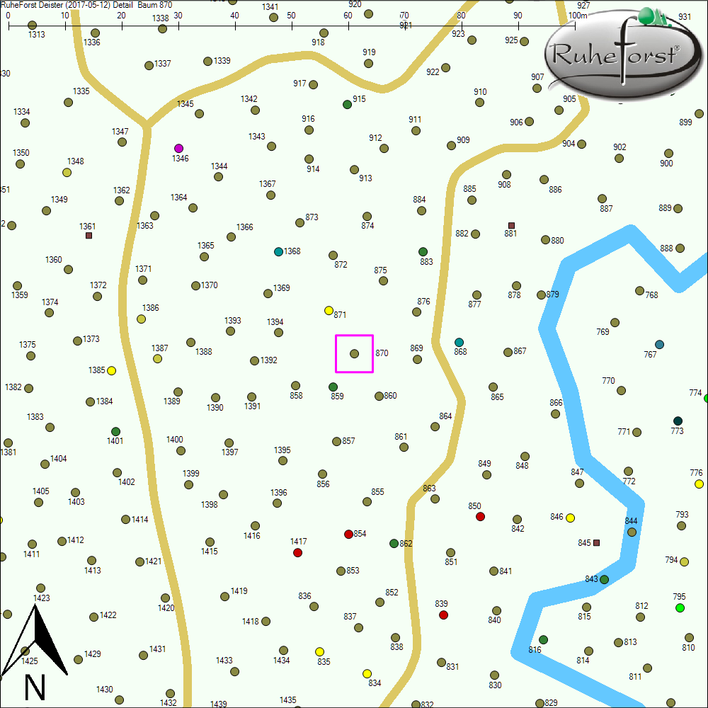 Detailkarte zu Baum 870