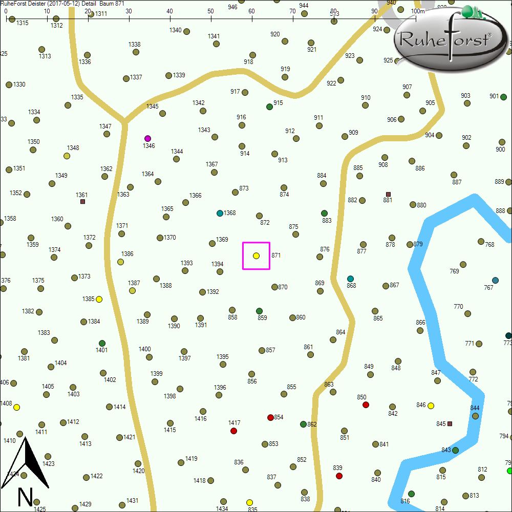 Detailkarte zu Baum 871