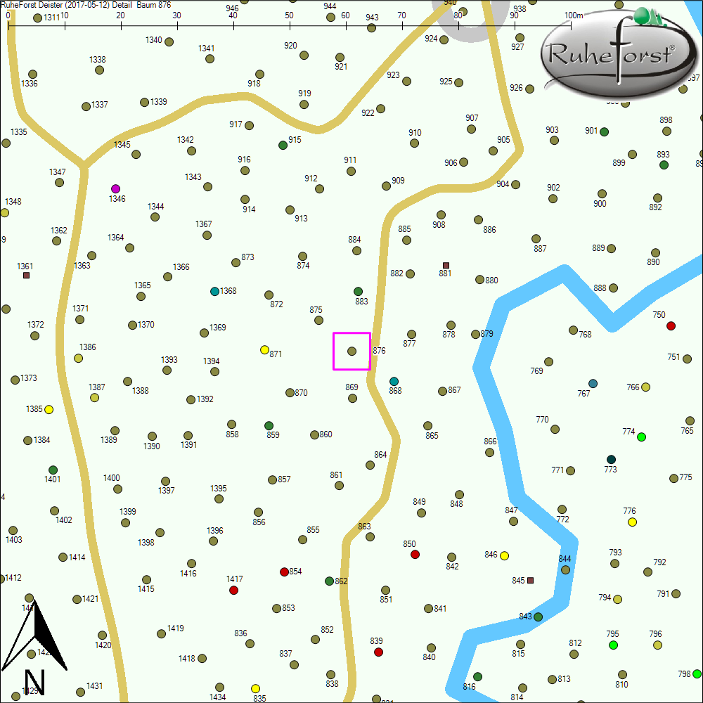 Detailkarte zu Baum 876