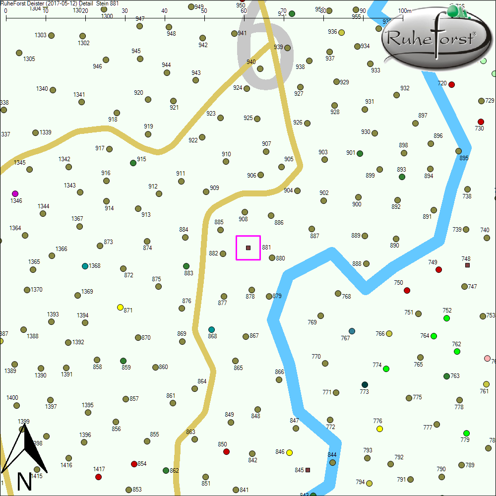 Detailkarte zu Stein 881