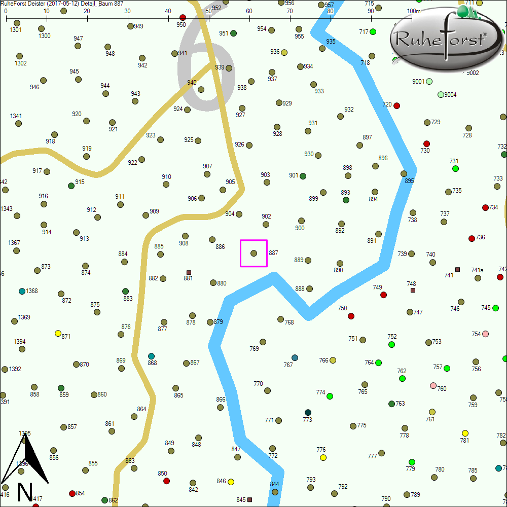 Detailkarte zu Baum 887