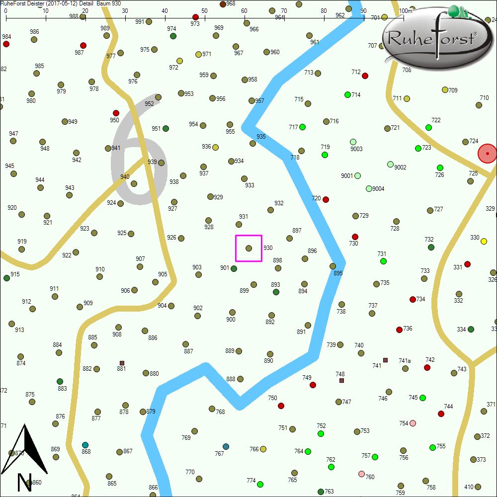 Detailkarte zu Baum 930
